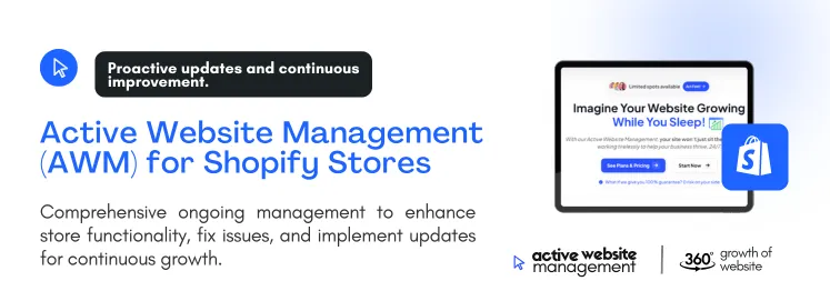 Comprehensive ongoing management to enhance store functionality, fix issues and implement updates for continuous growth