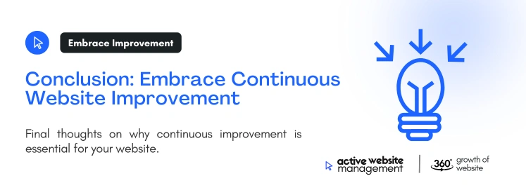 Conclusion Embrace Continuous Website Improvement on The Power of Continuous Website Improvement: Why It’s Essential for Business Growth Conclusion Embrace Continuous Website Improvement on The Power of Continuous Website Improvement: Why It’s Essential for Business Growth