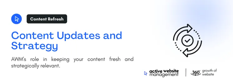 Content Updates and Strategy on Essential Website Management Practices for 2024 AWM's role in keeping your content fresh and strategically relevant