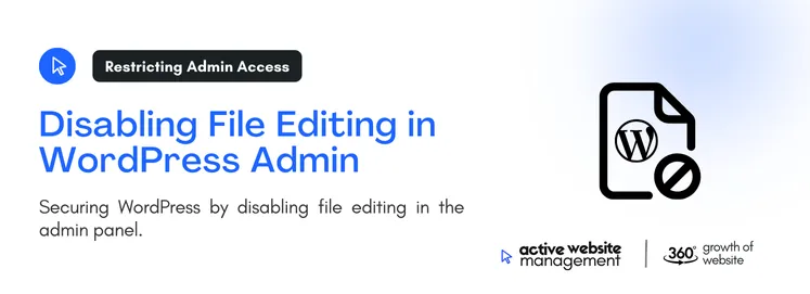 Securing WordPress by disabling file editing in the admin panel