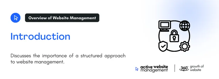 Discusses the importance of a structured approach to website management 