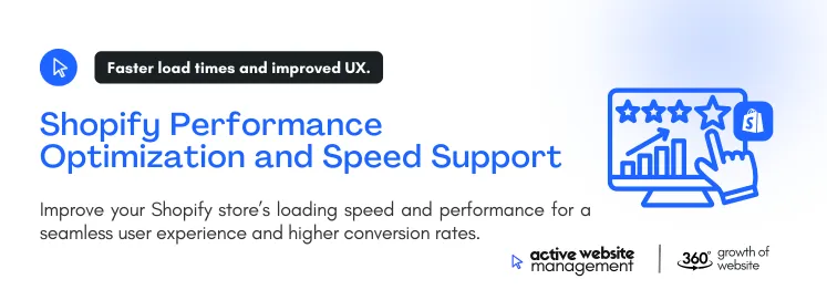 Improve your Shopify store's loading speed and performance for a seamless user experience and higher conversion rates