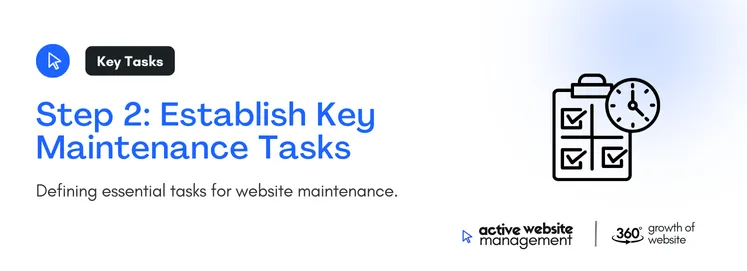 Defining essential tasks for website maintenance