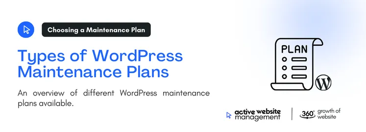 An overview of different WordPress maintenance plans available 