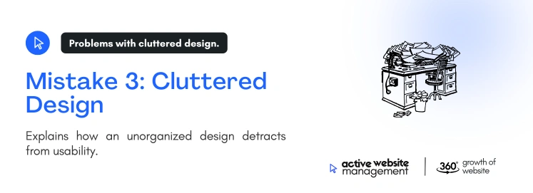 mistake 3 cluttered design on 5 Common UX Mistakes That Drive Users Away Mistake 3: Cluttered Design