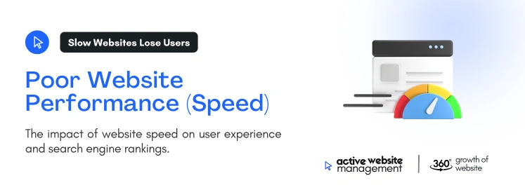 poor website performance speed on Top 10 Website Management Mistakes (and How to Fix Them)