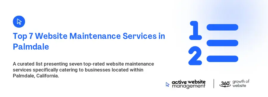 Top 7 Website Maintenance Services in Palmdale