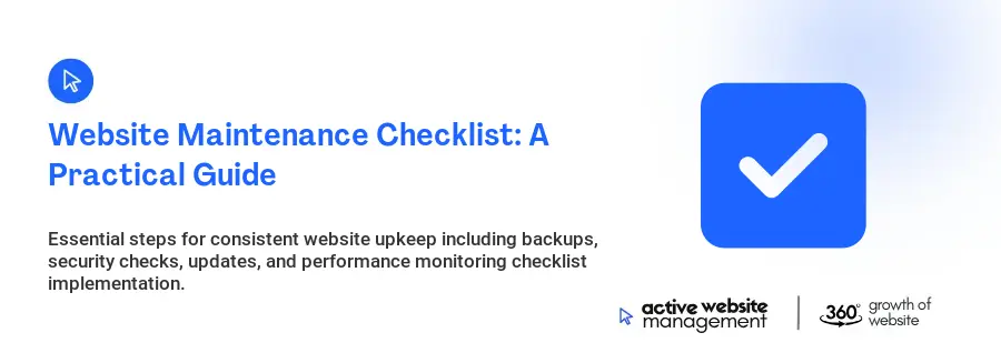 Website Maintenance Checklist: A Practical Guide
