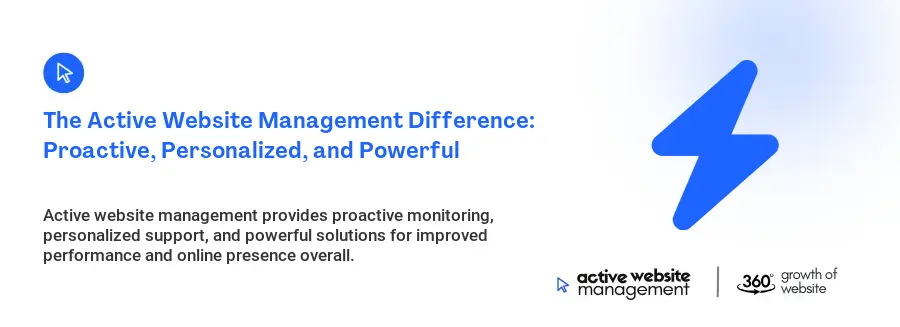 The Active Website Management Difference: Proactive, Personalized, and Powerful