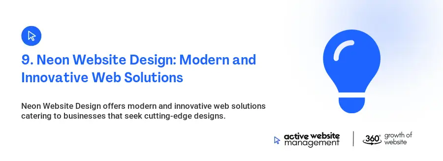 9. Neon Website Design: Modern and Innovative Web Solutions