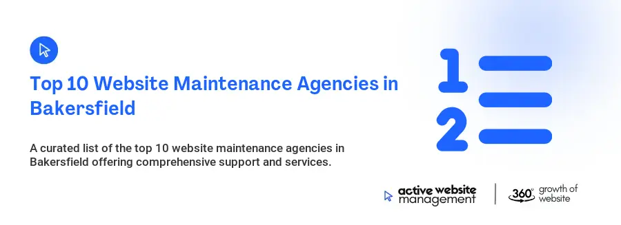 Top 10 Website Maintenance Agencies in Bakersfield