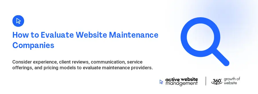How to Evaluate Website Maintenance Companies