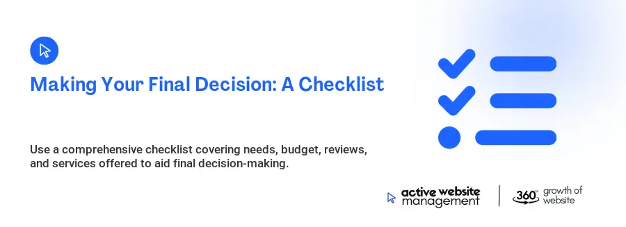 Making Your Final Decision: A Checklist
