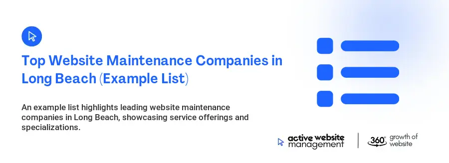 Top Website Maintenance Companies in Long Beach (Example List)