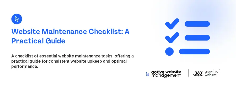 Website Maintenance Checklist: A Practical Guide