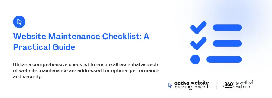 Website Maintenance Checklist: A Practical Guide