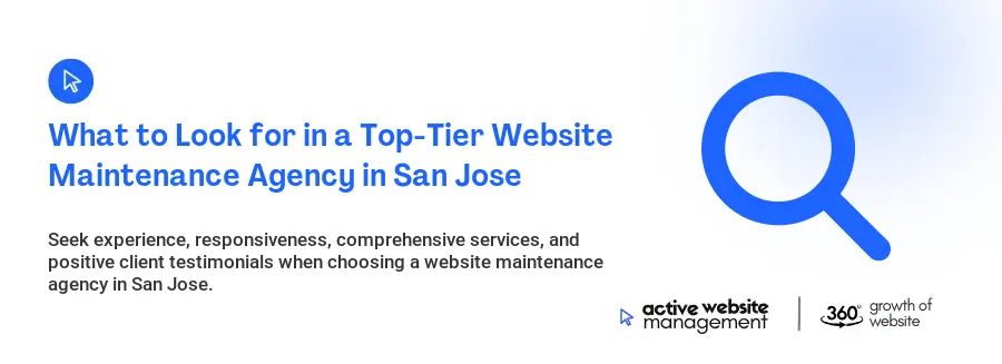 What to Look for in a Top-Tier Website Maintenance Agency in San Jose