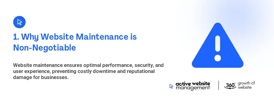 1. Why Website Maintenance is Non-Negotiable