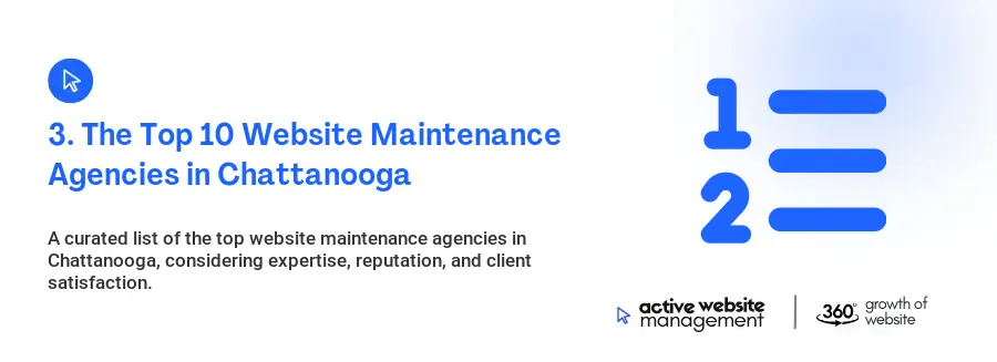 3. The Top 10 Website Maintenance Agencies in Chattanooga
