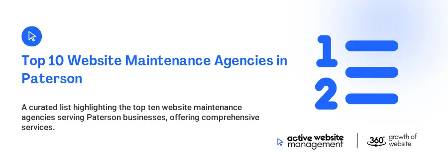 Top 10 Website Maintenance Agencies in Paterson