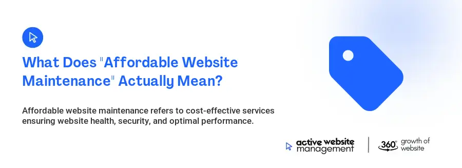 What Does "Affordable Website Maintenance" Actually Mean?
