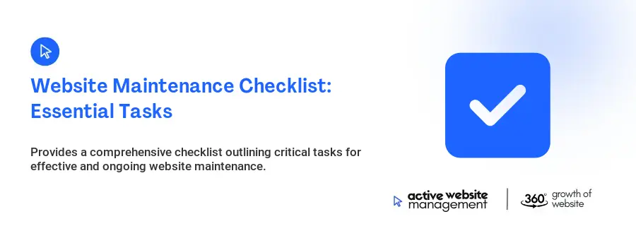 Website Maintenance Checklist: Essential Tasks