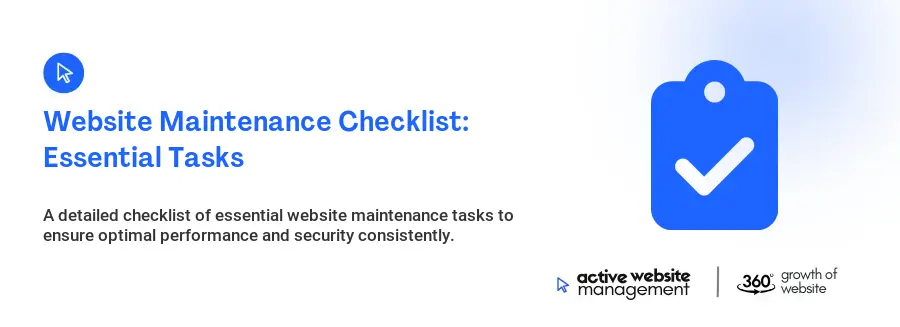 Website Maintenance Checklist: Essential Tasks