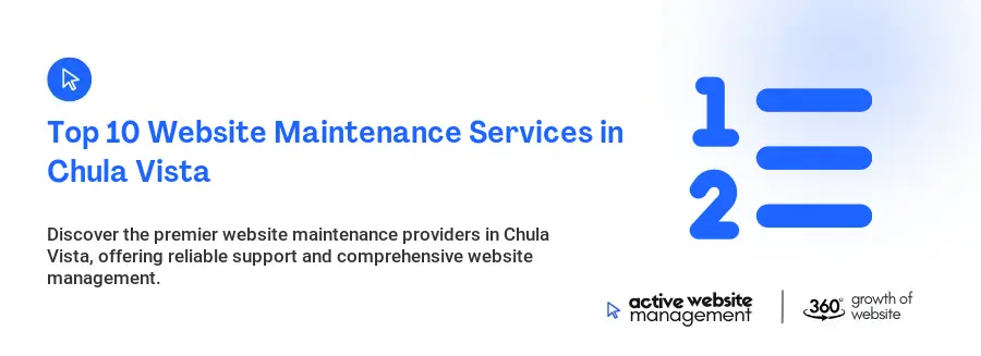 Top 10 Website Maintenance Services in Chula Vista