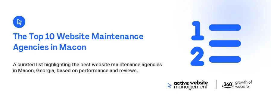 The Top 10 Website Maintenance Agencies in Macon