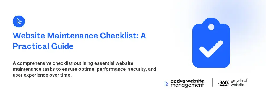 Website Maintenance Checklist: A Practical Guide