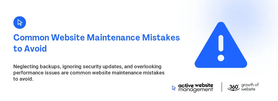 Common Website Maintenance Mistakes to Avoid