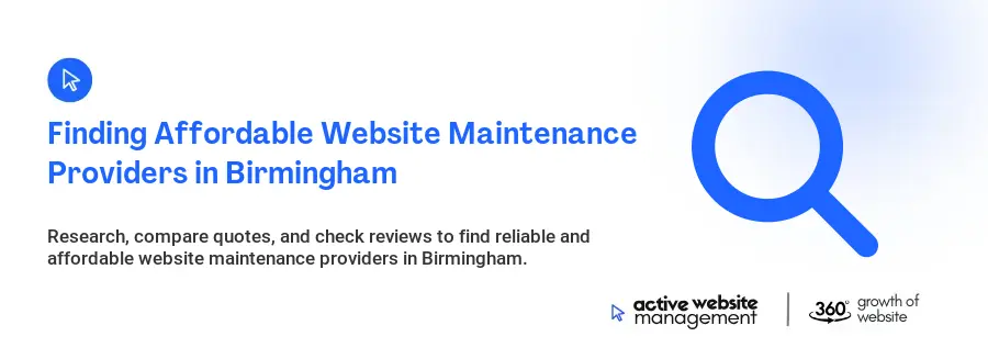 Finding Affordable Website Maintenance Providers in Birmingham
