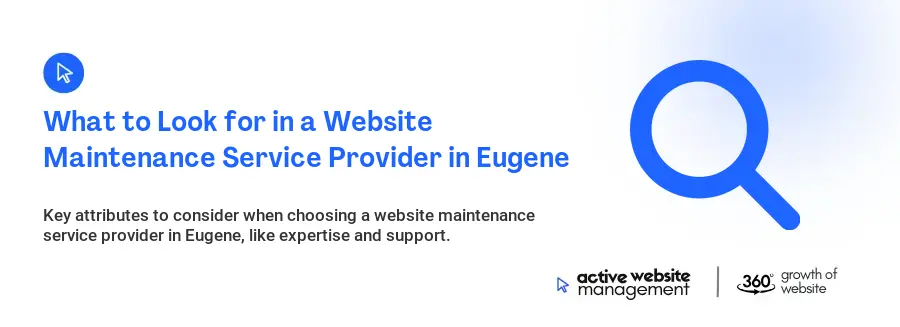 What to Look for in a Website Maintenance Service Provider in Eugene