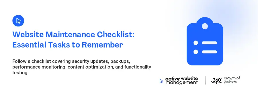 Website Maintenance Checklist: Essential Tasks to Remember