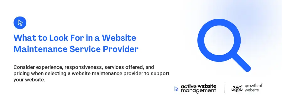 What to Look For in a Website Maintenance Service Provider