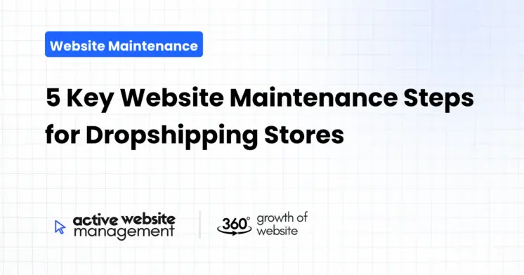 5 Key Website Maintenance Steps for Dropshipping Stores
