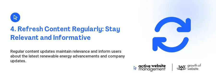 4. Refresh Content Regularly: Stay Relevant and Informative 4. Refresh Content Regularly: Stay Relevant and Informative
