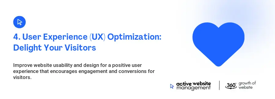 4. User Experience (UX) Optimization: Delight Your Visitors 4. User Experience (UX) Optimization: Delight Your Visitors