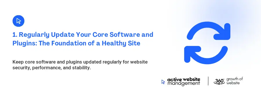 1. Regularly Update Your Core Software and Plugins: The Foundation of a Healthy Site