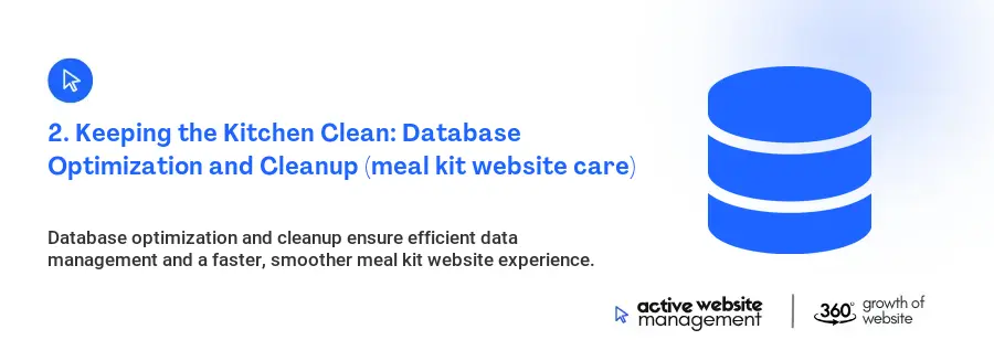2. Keeping the Kitchen Clean: Database Optimization and Cleanup (meal kit website care)