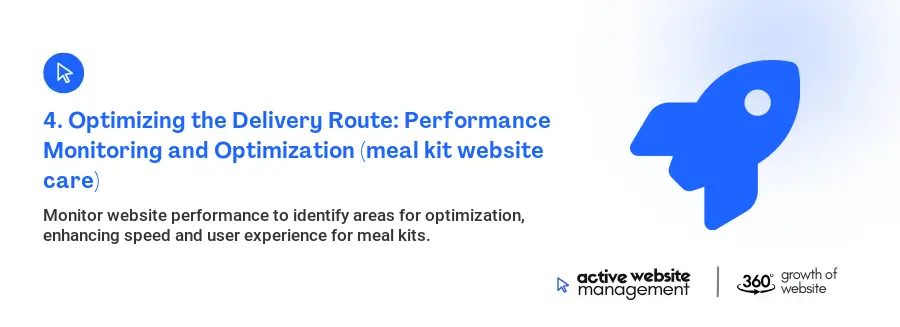 4. Optimizing the Delivery Route: Performance Monitoring and Optimization (meal kit website care)