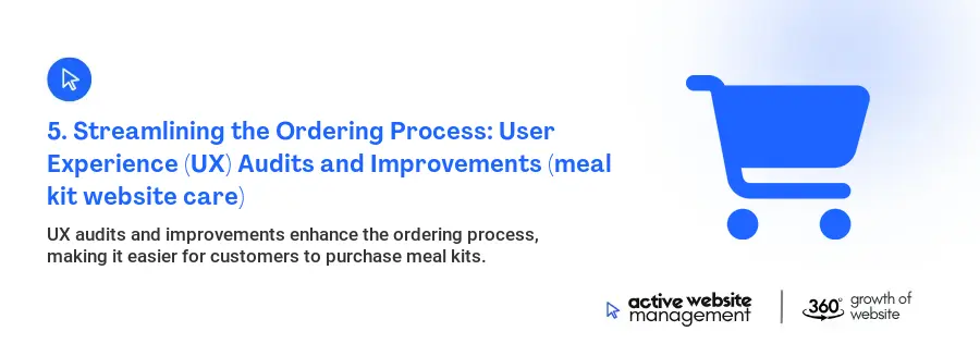 5. Streamlining the Ordering Process: User Experience (UX) Audits and Improvements (meal kit website care)