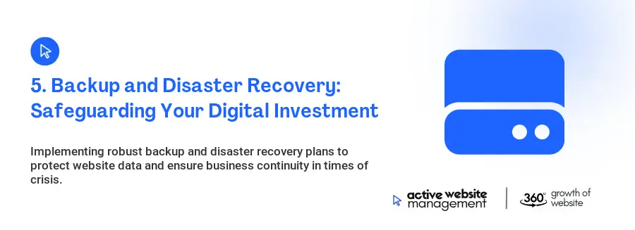 5. Backup and Disaster Recovery: Safeguarding Your Digital Investment