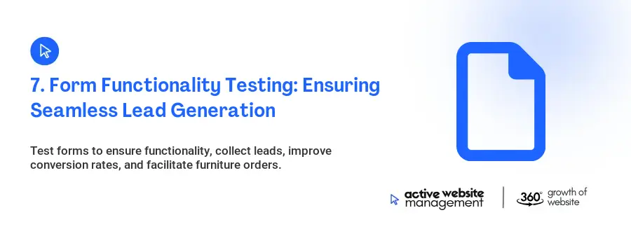 7. Form Functionality Testing: Ensuring Seamless Lead Generation