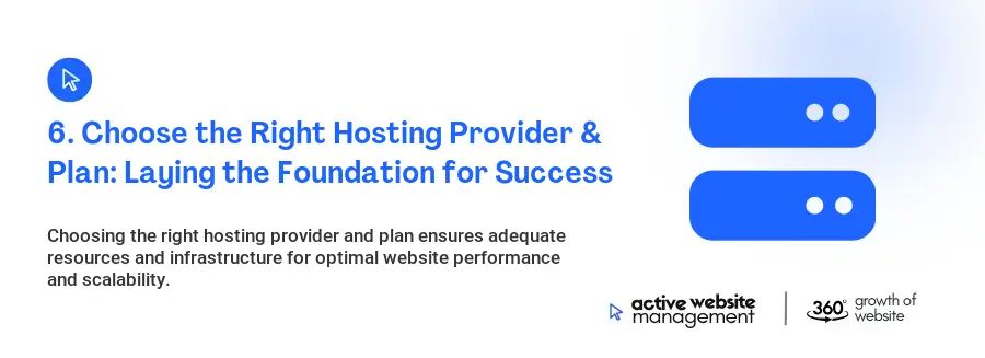 6. Choose the Right Hosting Provider & Plan: Laying the Foundation for Success