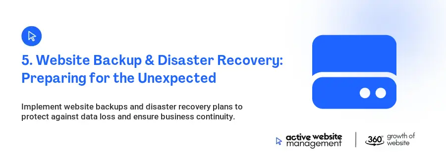 5. Website Backup & Disaster Recovery: Preparing for the Unexpected