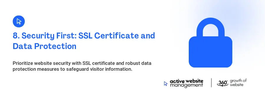 8. Security First: SSL Certificate and Data Protection