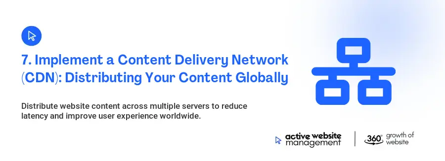 7. Implement a Content Delivery Network (CDN): Distributing Your Content Globally