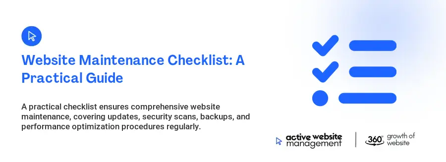 Website Maintenance Checklist: A Practical Guide
