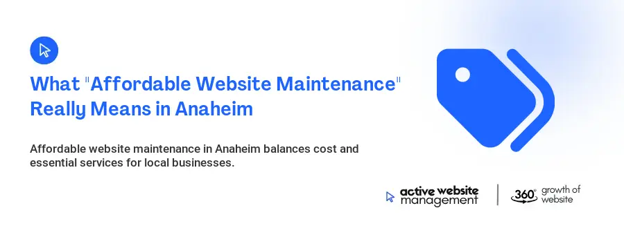 What "Affordable Website Maintenance" Really Means in Anaheim